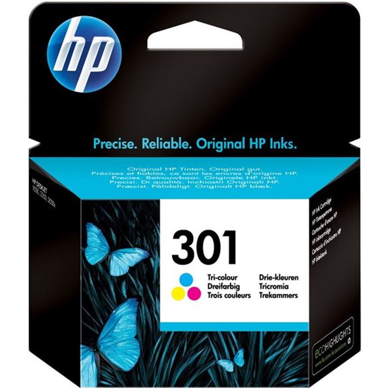 Hp CH562EEABE cartucho tinta 301 combo 2-pack negro-tricolor - 48420-110810-0884962894507