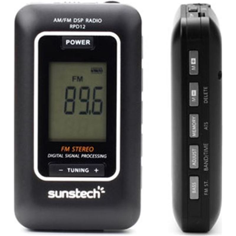 Sunstech RPD12 radio portatil digital negro radio Radio - 30221-67024-8429015012815