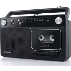 Muse M152R negro/radio fm/am/grabador de cassettes/entrada aux - 72618-151589-3700460206826