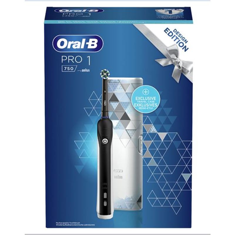 Braun PRO1750N cepillo dental pro 1 750 negro + estuche modern art - 73704-153336-4210201319399