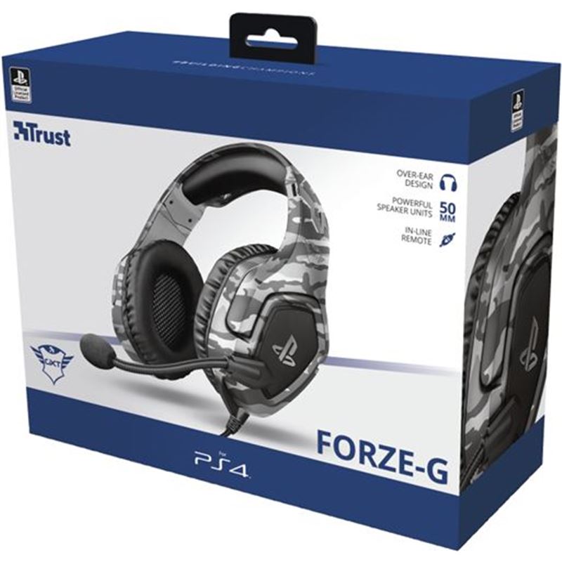 Trust 23531 auriculares gaming gxt488 forze ps4 gris - 42633-95401-8713439235319