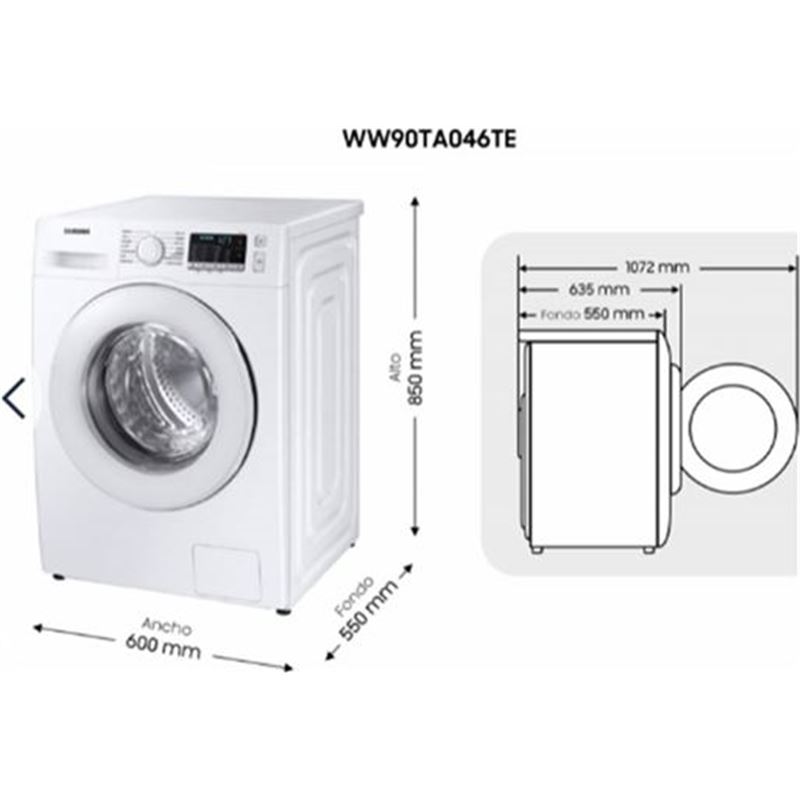 Samsung WW90TA046TE/EC lavadora carga frontal 9kg a ww90ta046te_ec 1400rpm blanco - 63081-148398-8806090602849
