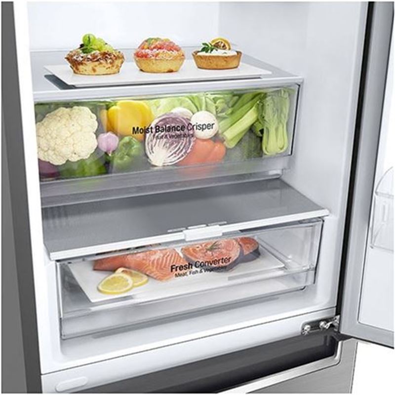Lg GBB62PZFGN frigorífico combi clase d 203cm x59,5cm no frost inox - 68213-136680-8806091391254