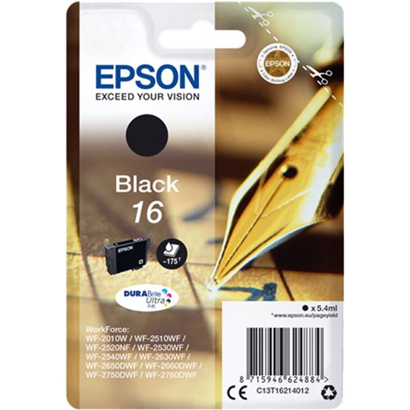 Epson C13T16214012 tinta negra 16 durabrite eps consumibles - 33134-72322-8715946624884