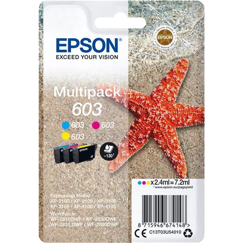 Epson C13T03U54010 multipack tinta 603 3 tintas cyan magenta amarillo - 48438-111002-8715946674148
