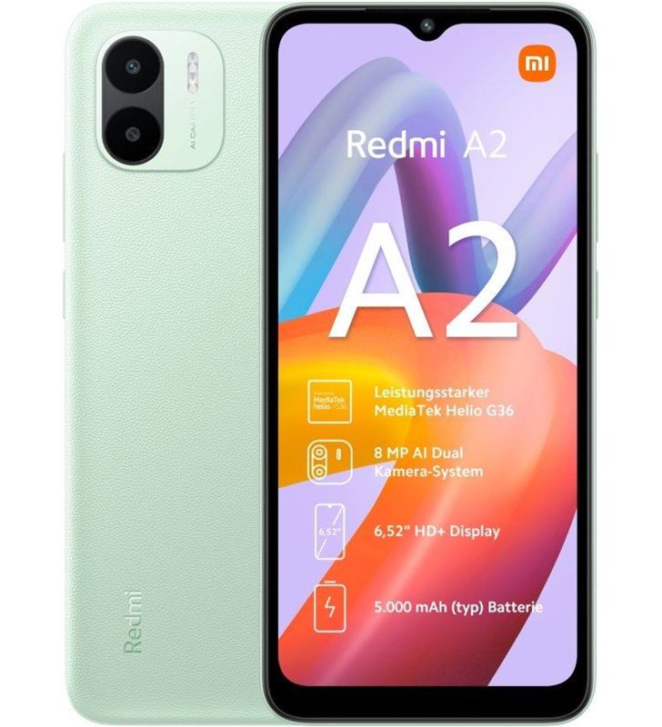 Xiaomi TF27253993 smartphone redmi a2 2gb/32gb 6.52'' verde claro - MZB0DWTEU