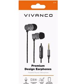 Vivanco 61739 auricular boton con microfono carcasa y conexion de aluminio - 61739