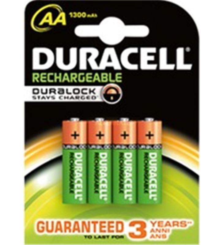Duracell LR06RECARG_1300 pack 4 pilas recargable aa (lr06) 1300 ma - LR06RECARG_1300